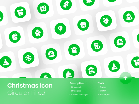 Christmas Icon Set for Graphics and Icons