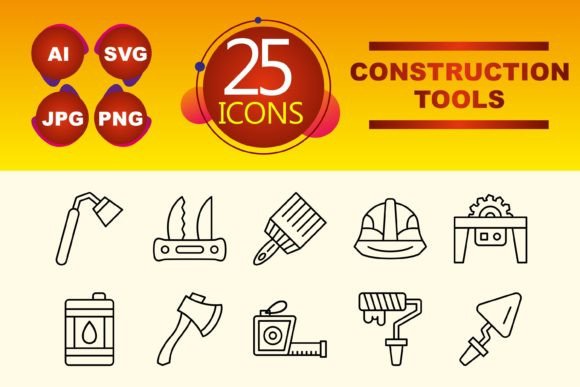 Construction Tools Graphics for Digital Sellers