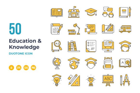 Education and Knowledge Icon- Duotone