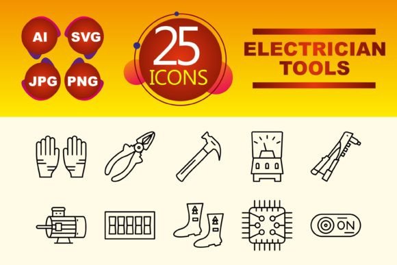 Electrician Tools Graphics for Modern Branding