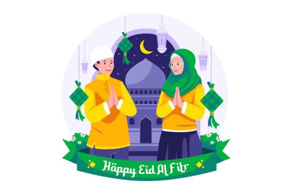 Graphic Design Asset for Eid Mubarak Branding