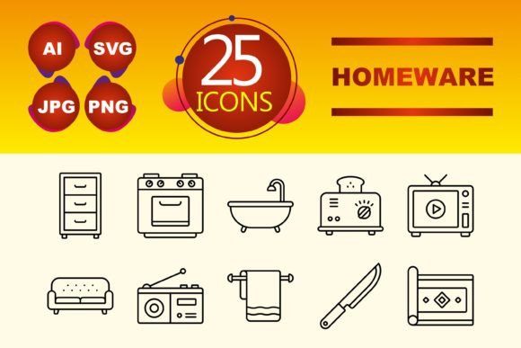 Homeware Graphics for Modern Design Projects