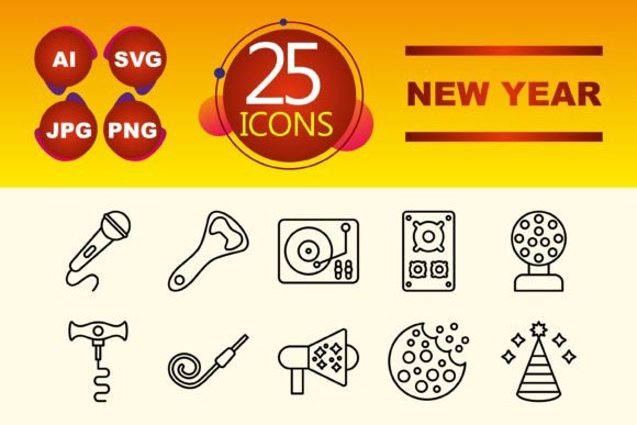 New Year Graphics for Polished Digital Publishing