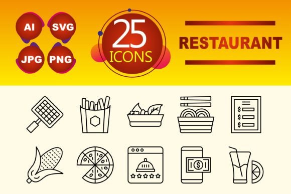 Restaurant Graphics for Polished Web Design