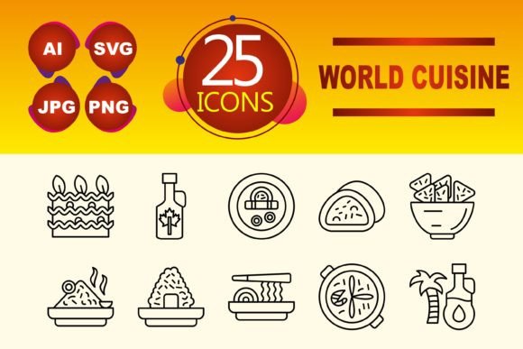 World Cuisine Graphics Enhance Editorial Design