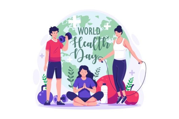 World Health Day Graphics for Modern Publishing